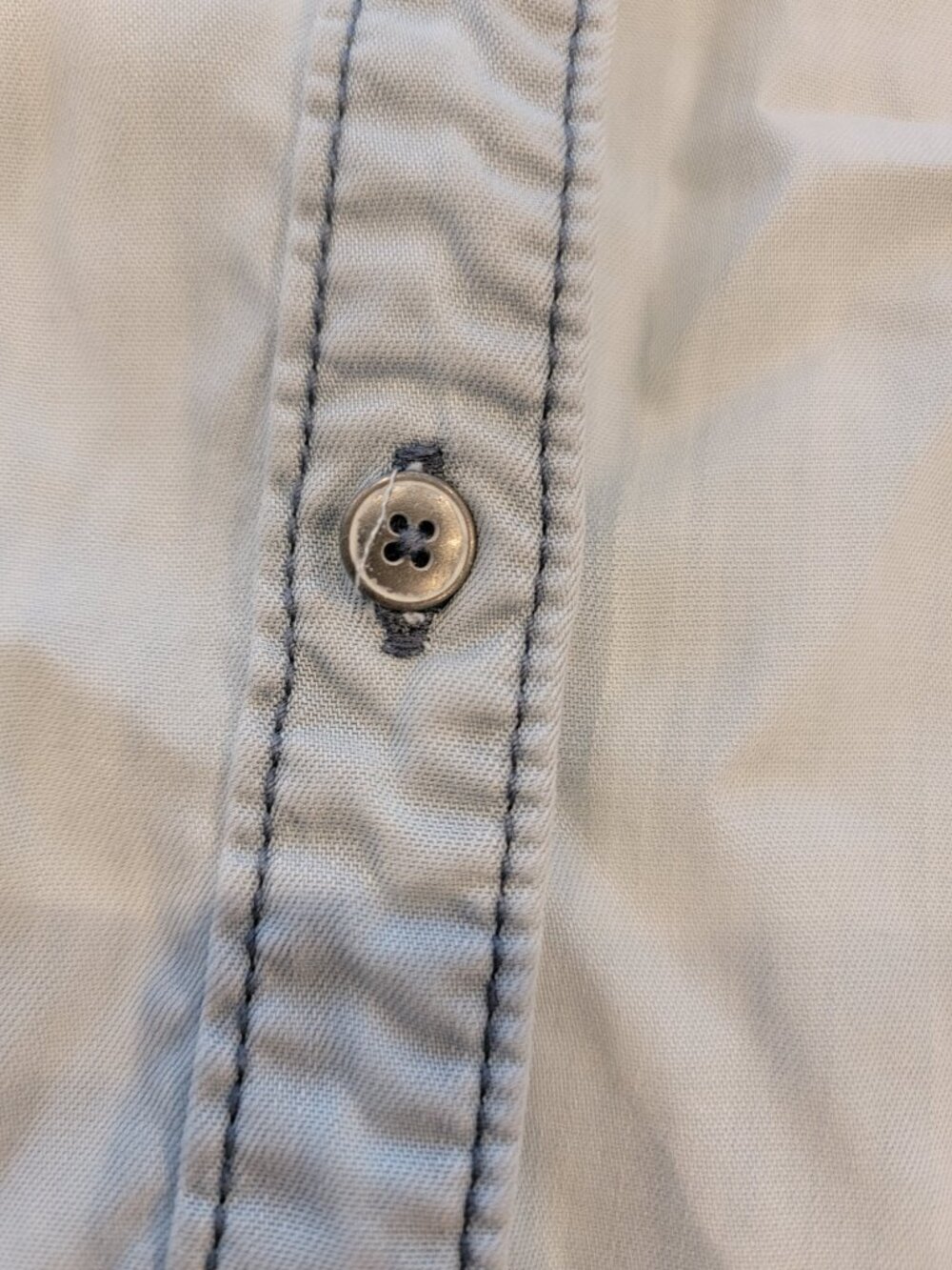 Holding Horses for Anthropologie lace hem tencel denim shirt roll tab - Picture 7 of 12